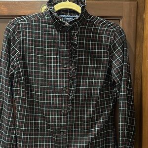 RALPH LAUREN SPORT COTTON FLANNEL WOMENS BLOUSE SIZE 6